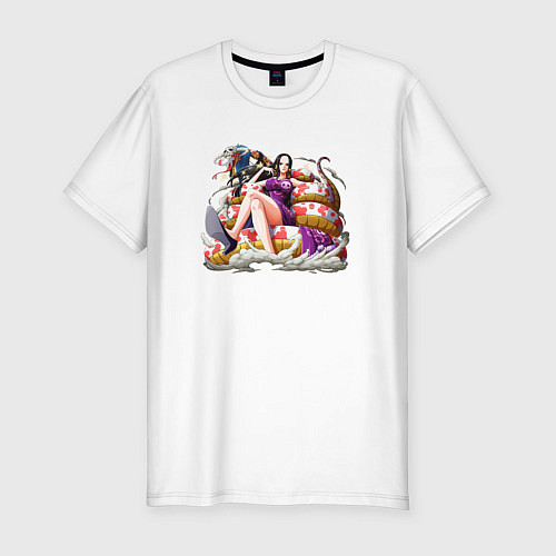 Мужская slim-футболка Боа Хэнкок / Белый – фото 1