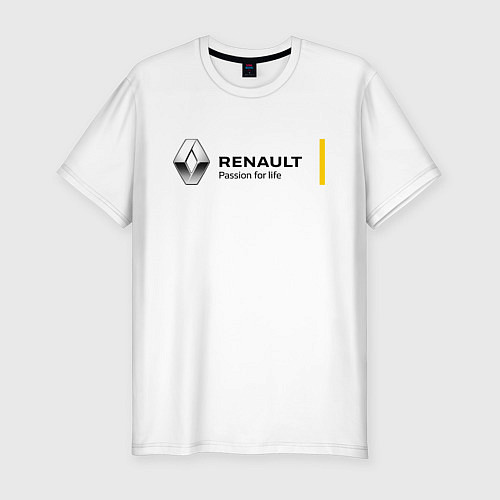 Мужская slim-футболка RENAULT / Белый – фото 1