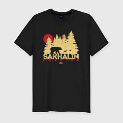 Футболка slim-fit Sakhalin Forever, цвет: черный