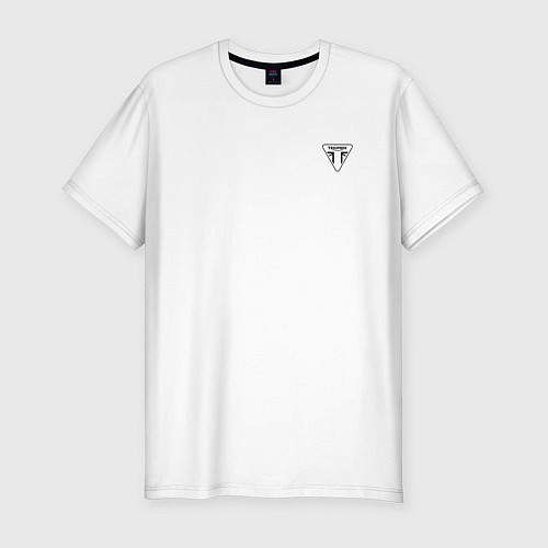 Мужская slim-футболка Triumph Мото Лого Z / Белый – фото 1