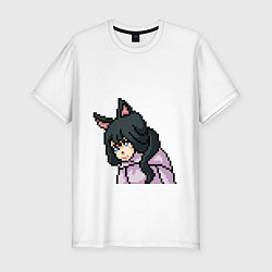 Футболка slim-fit Pixel art anime, цвет: белый