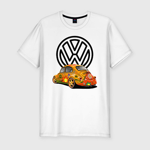 Мужская slim-футболка Volkswagen / Белый – фото 1