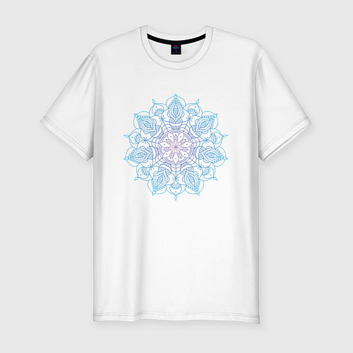 Мужская slim-футболка Indian Mandala / Белый – фото 1