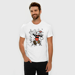 Футболка slim-fit CUPHEAD, цвет: белый — фото 2