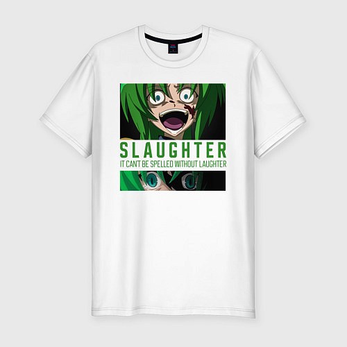 Мужская slim-футболка Slaughter / Белый – фото 1
