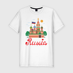 Мужская slim-футболка Патриот России