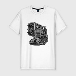 Футболка slim-fit Steampunk Battle tank, цвет: белый