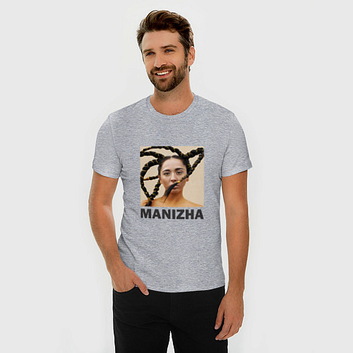 Мужская slim-футболка Manizha / Меланж – фото 3