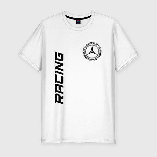 Мужская slim-футболка Mercedes / Белый – фото 1