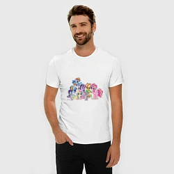 Футболка slim-fit MLP - Лучшие друзья, цвет: белый — фото 2