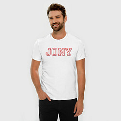 Футболка slim-fit Jony, цвет: белый — фото 2