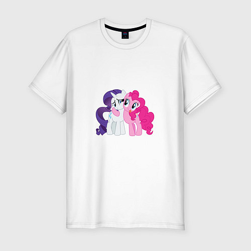 Мужская slim-футболка My Little Pony Pinkie Pie And / Белый – фото 1