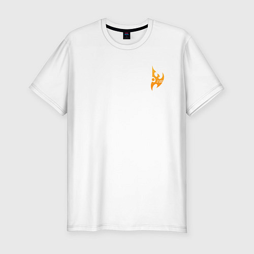 Мужская slim-футболка Protoss logo mini Orange / Белый – фото 1