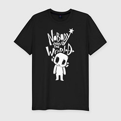 Мужская slim-футболка Nobody Saves the World, Nobody