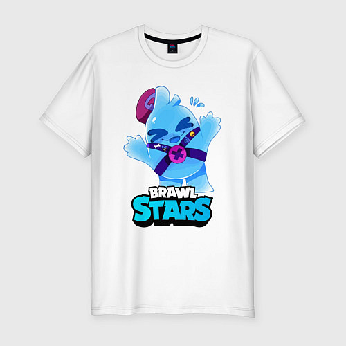 Мужская slim-футболка Сквик Squeak Brawl Stars / Белый – фото 1