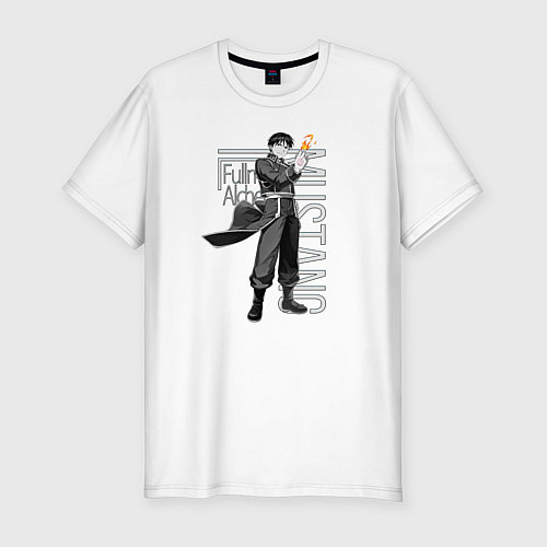 Мужская slim-футболка Стальной алхимик / Белый – фото 1