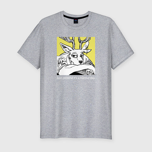 Мужская slim-футболка Beastars Louis Луис / Меланж – фото 1