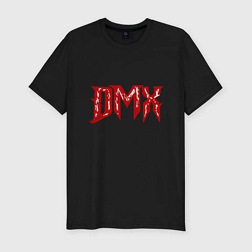 Мужская slim-футболка DMX - Red & White / Черный – фото 1