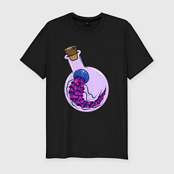 Мужская slim-футболка Лабораторная медуза
