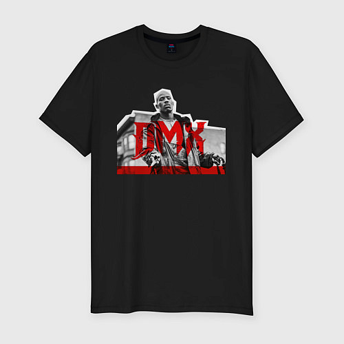 Мужская slim-футболка DMX rap artist / Черный – фото 1