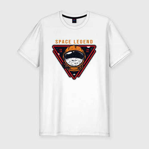 Мужская slim-футболка Space legend / Белый – фото 1
