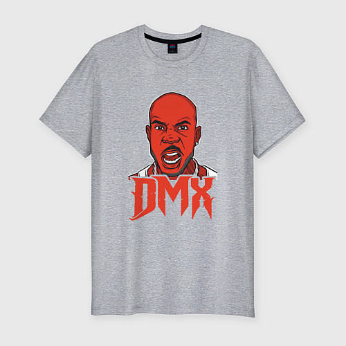 Мужская slim-футболка DMX Red / Меланж – фото 1