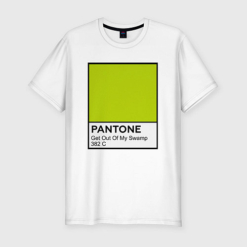 Мужская slim-футболка Shrek: Pantone Color / Белый – фото 1