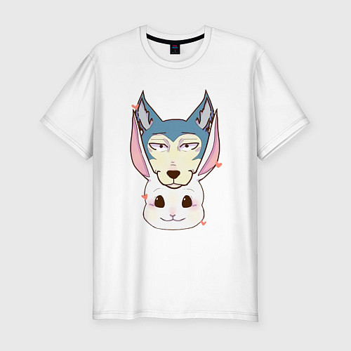 Мужская slim-футболка Animals love Beastars / Белый – фото 1