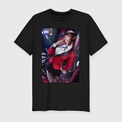 Футболка slim-fit Kakegurui Yumeko Jabami art, цвет: черный