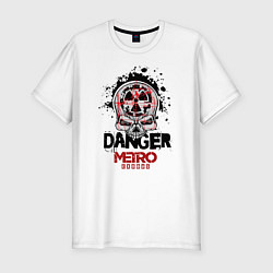 Футболка slim-fit Metro death DANGER радиация, цвет: белый