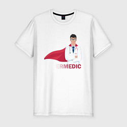 Мужская slim-футболка Супер врач Super Doc Z