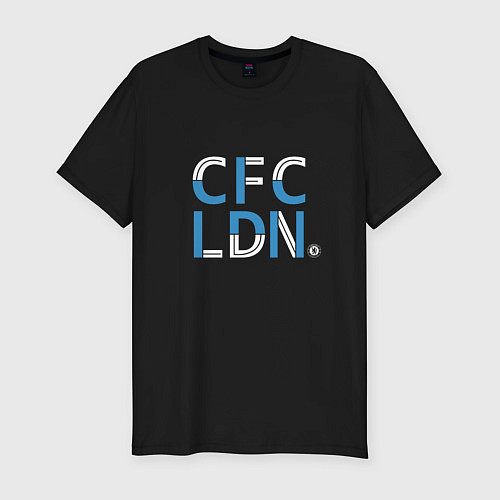 Мужская slim-футболка FC Chelsea CFC London 202122 / Черный – фото 1