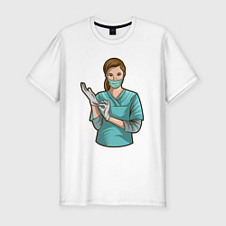 Мужская slim-футболка Медсестра Nurse Z