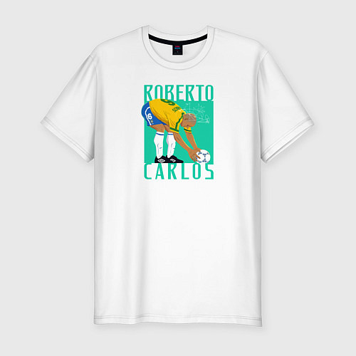 Мужская slim-футболка Roberto Carlos / Белый – фото 1