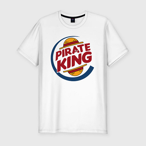 Мужская slim-футболка PIRATE KING ONE PIECE / Белый – фото 1