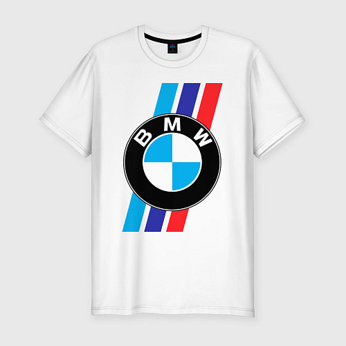 Мужская slim-футболка BMW БМВ M PERFORMANCE / Белый – фото 1