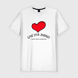 Футболка slim-fit Love your, цвет: белый