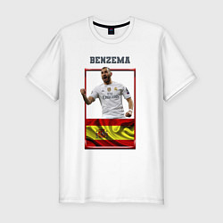 Мужская slim-футболка Карим Бензема Реал Мадрид