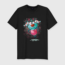 Футболка slim-fit Monster love, цвет: черный