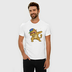Футболка slim-fit Cat Dab, цвет: белый — фото 2