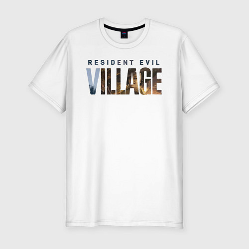 Мужская slim-футболка Resident Evil 8 Village Logo / Белый – фото 1