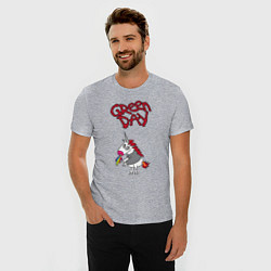 Футболка slim-fit Green Day Unicorn, цвет: меланж — фото 2
