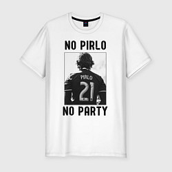 Футболка slim-fit No Pirlo no party, цвет: белый