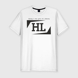 Футболка slim-fit Hockey life HL logo, цвет: белый