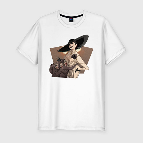 Мужская slim-футболка Леди Деметриска / Белый – фото 1