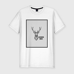 Футболка slim-fit Deer me, цвет: белый