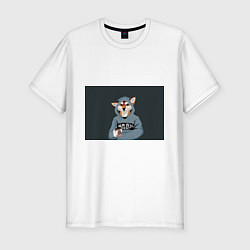 Футболка slim-fit Furry fox, цвет: белый