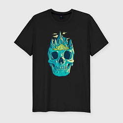 Мужская slim-футболка Скала Черепа Skull Mountain