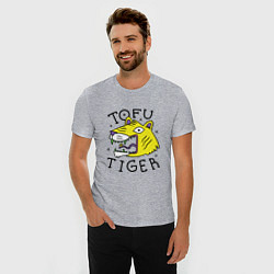 Футболка slim-fit Tofu Tiger Тигр Сыр Тофу, цвет: меланж — фото 2