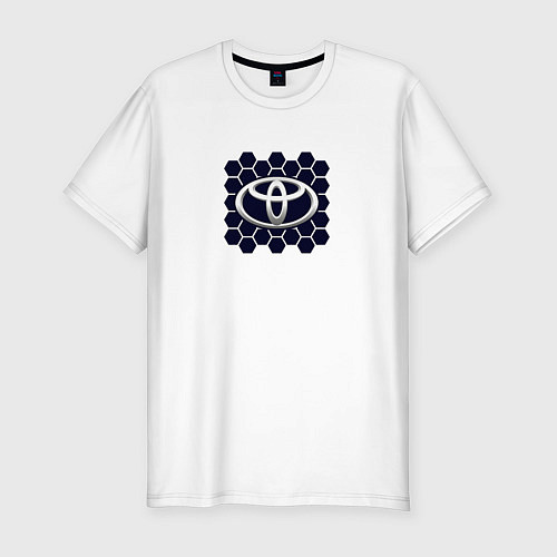 Мужская slim-футболка Toyota - Honeycomb / Белый – фото 1